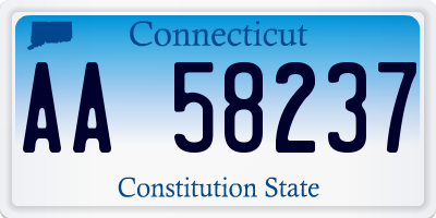 CT license plate AA58237