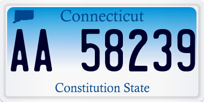 CT license plate AA58239