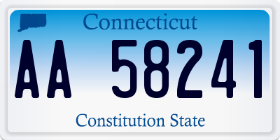 CT license plate AA58241