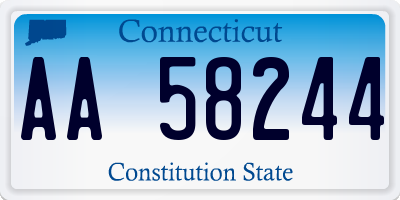 CT license plate AA58244