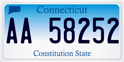 CT license plate AA58252