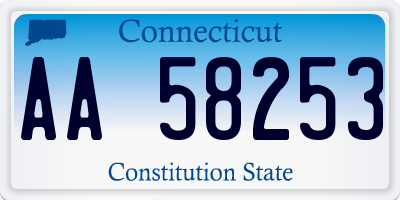CT license plate AA58253