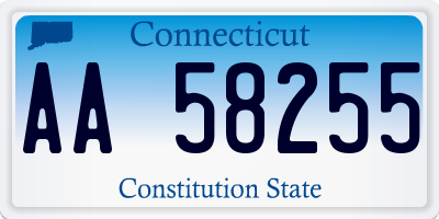 CT license plate AA58255