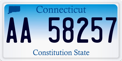 CT license plate AA58257