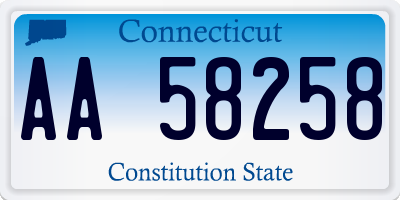 CT license plate AA58258