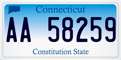 CT license plate AA58259