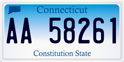 CT license plate AA58261