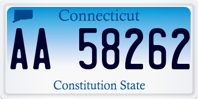 CT license plate AA58262