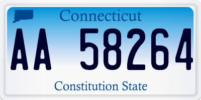 CT license plate AA58264