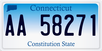 CT license plate AA58271