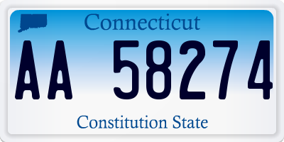 CT license plate AA58274