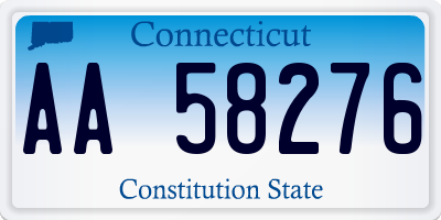 CT license plate AA58276