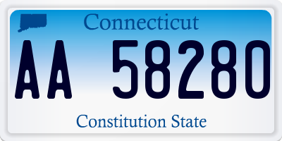 CT license plate AA58280