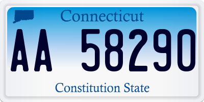 CT license plate AA58290