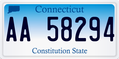 CT license plate AA58294