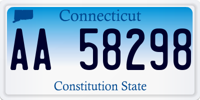 CT license plate AA58298