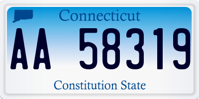 CT license plate AA58319