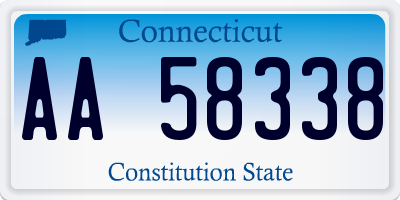 CT license plate AA58338