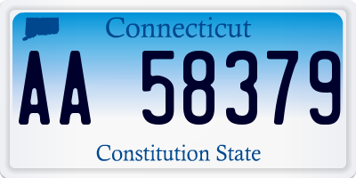 CT license plate AA58379