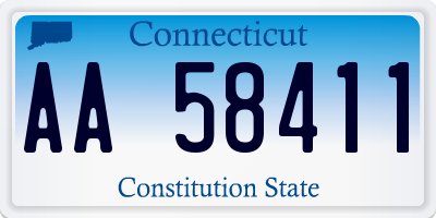 CT license plate AA58411