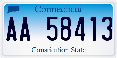 CT license plate AA58413