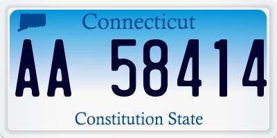 CT license plate AA58414