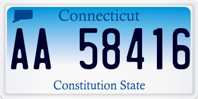 CT license plate AA58416