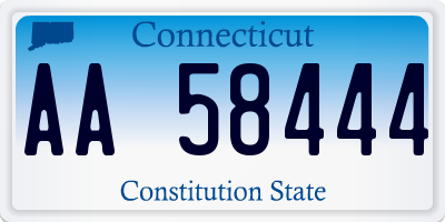 CT license plate AA58444