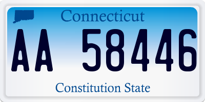 CT license plate AA58446