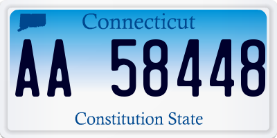 CT license plate AA58448