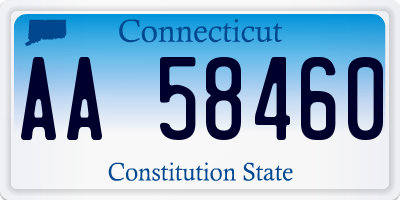 CT license plate AA58460