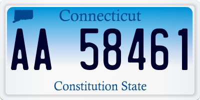 CT license plate AA58461