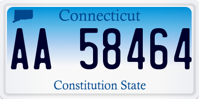 CT license plate AA58464