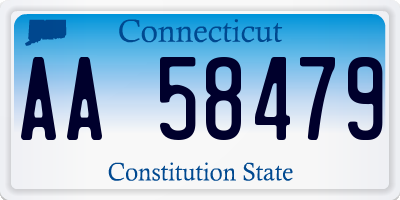 CT license plate AA58479