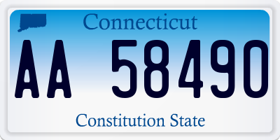 CT license plate AA58490