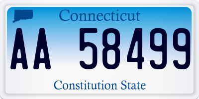 CT license plate AA58499