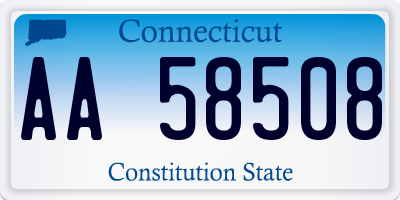 CT license plate AA58508