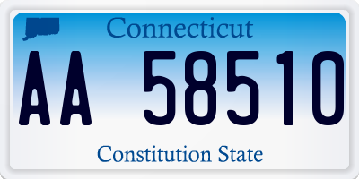 CT license plate AA58510