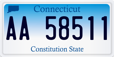 CT license plate AA58511