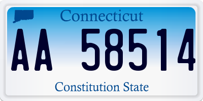 CT license plate AA58514