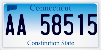 CT license plate AA58515