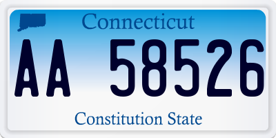 CT license plate AA58526