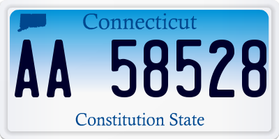 CT license plate AA58528