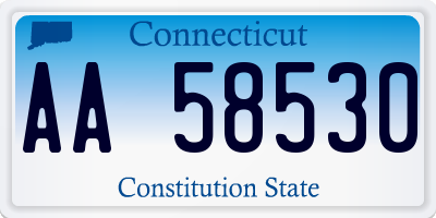 CT license plate AA58530