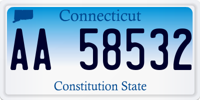 CT license plate AA58532