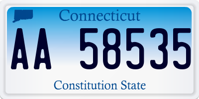 CT license plate AA58535