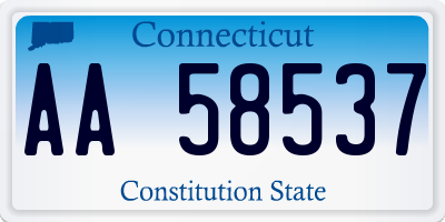 CT license plate AA58537