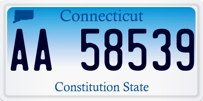 CT license plate AA58539