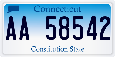 CT license plate AA58542