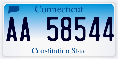 CT license plate AA58544